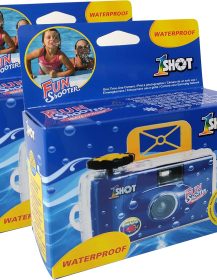 1 Shot Waterproof Disposable Camera - 35mm Underwater - 27 Exposures - ASA/ISO400 Color Film - Single-Use for Vacation, Snorkeling, Watersports - 2-Pack