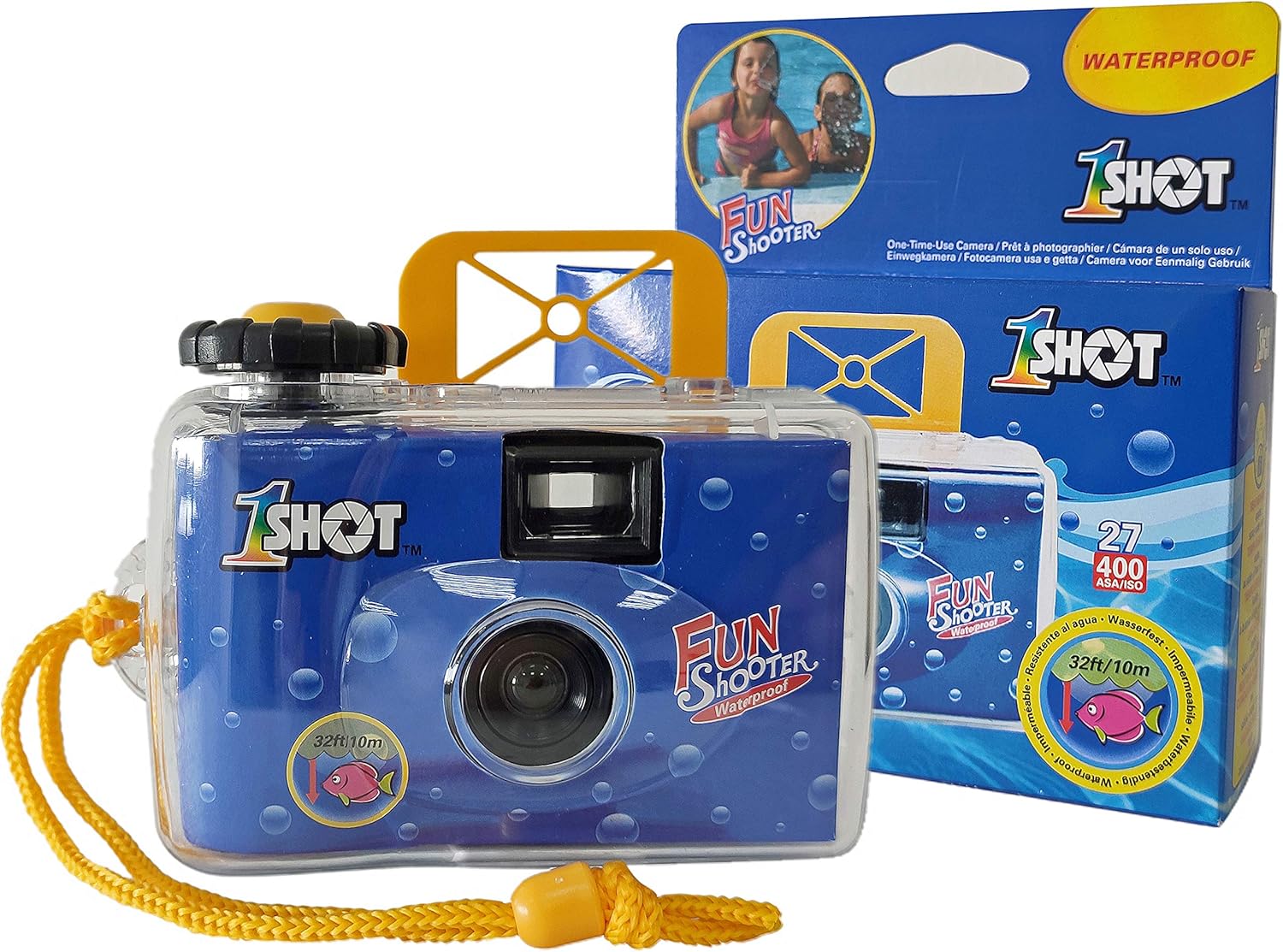 1 Shot Waterproof Disposable Camera - 35mm Underwater - 27 Exposures - ASA/ISO400 Color Film - Single-Use for Vacation, Snorkeling, Watersports - 2-Pack - Image 3