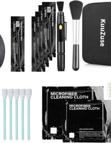 Professional DSLR Camera Cleaning Kit with APS-C Cleaning Swabs, Microfiber Cloths, Camera Cleaning Pen, for Camera Lens, Optical Lens and Digital SLR Cameras.