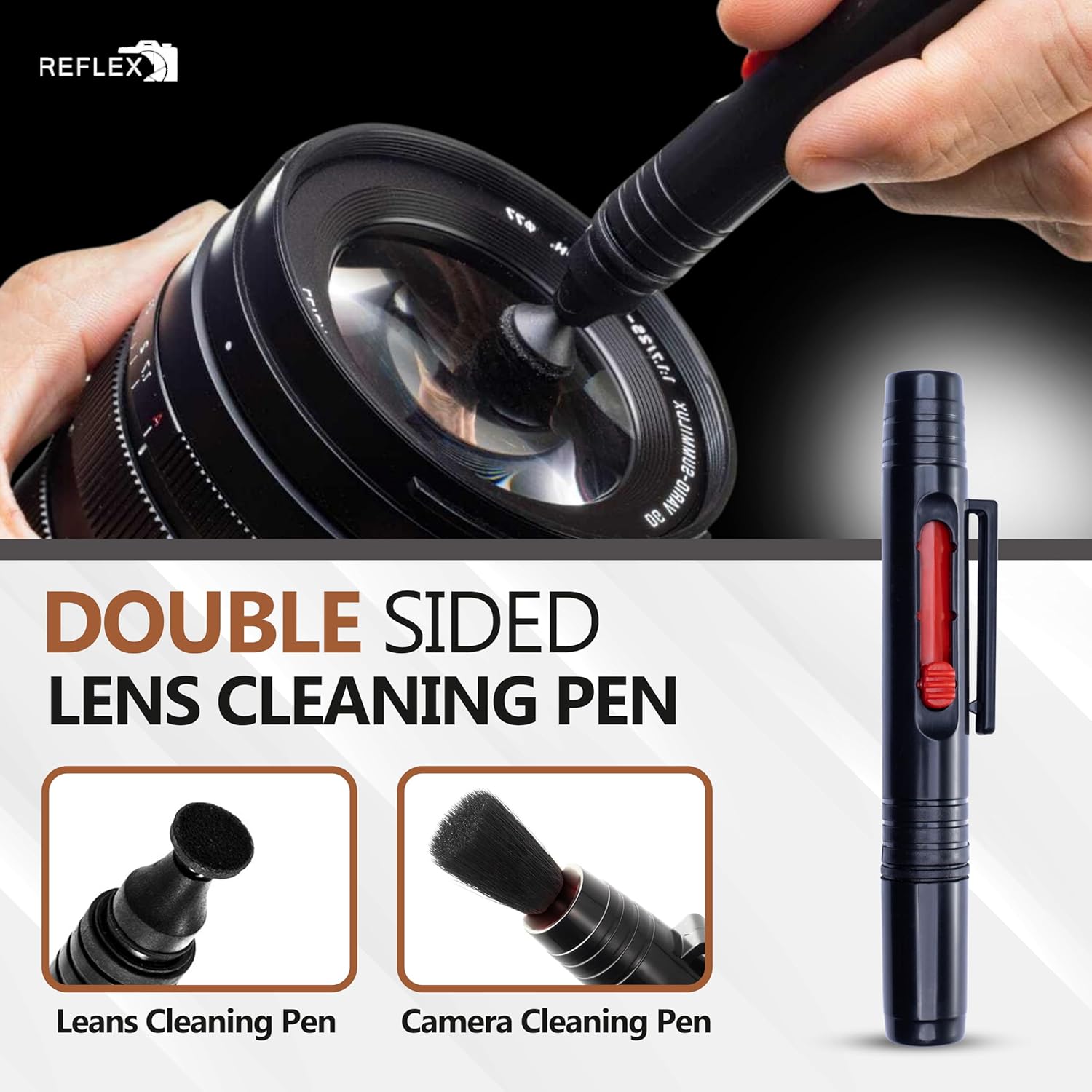 REFLEX CAMERA Professional 19 in 1 Camera Cleaning Kit, Camera Lens Cleaning Kit with Lens Pen, Air/Dust Blower, Microfiber Lens Cloth, Sensor Cleaning Swabs, Lens Solution & Handy Storage Container - Image 3