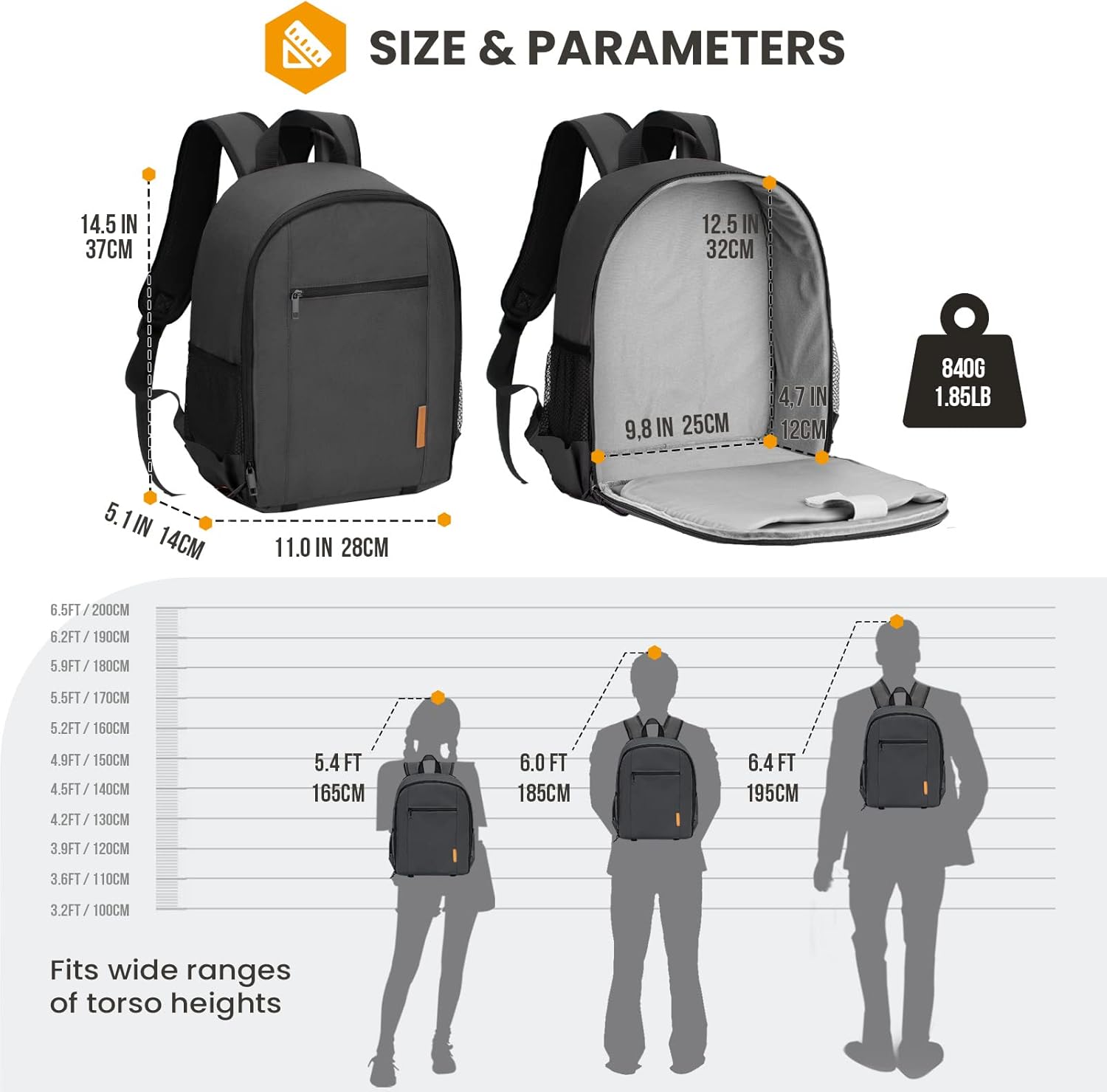 TARION Camera Backpack Bag Small - Professional DSLR Camera Bag with Waterproof Rain Cover Laptop Compartment Photograhy Backpack Case Black TB-S - Image 4